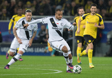 Kadr z meczu Borussia Dortmund - Legia Warszawa