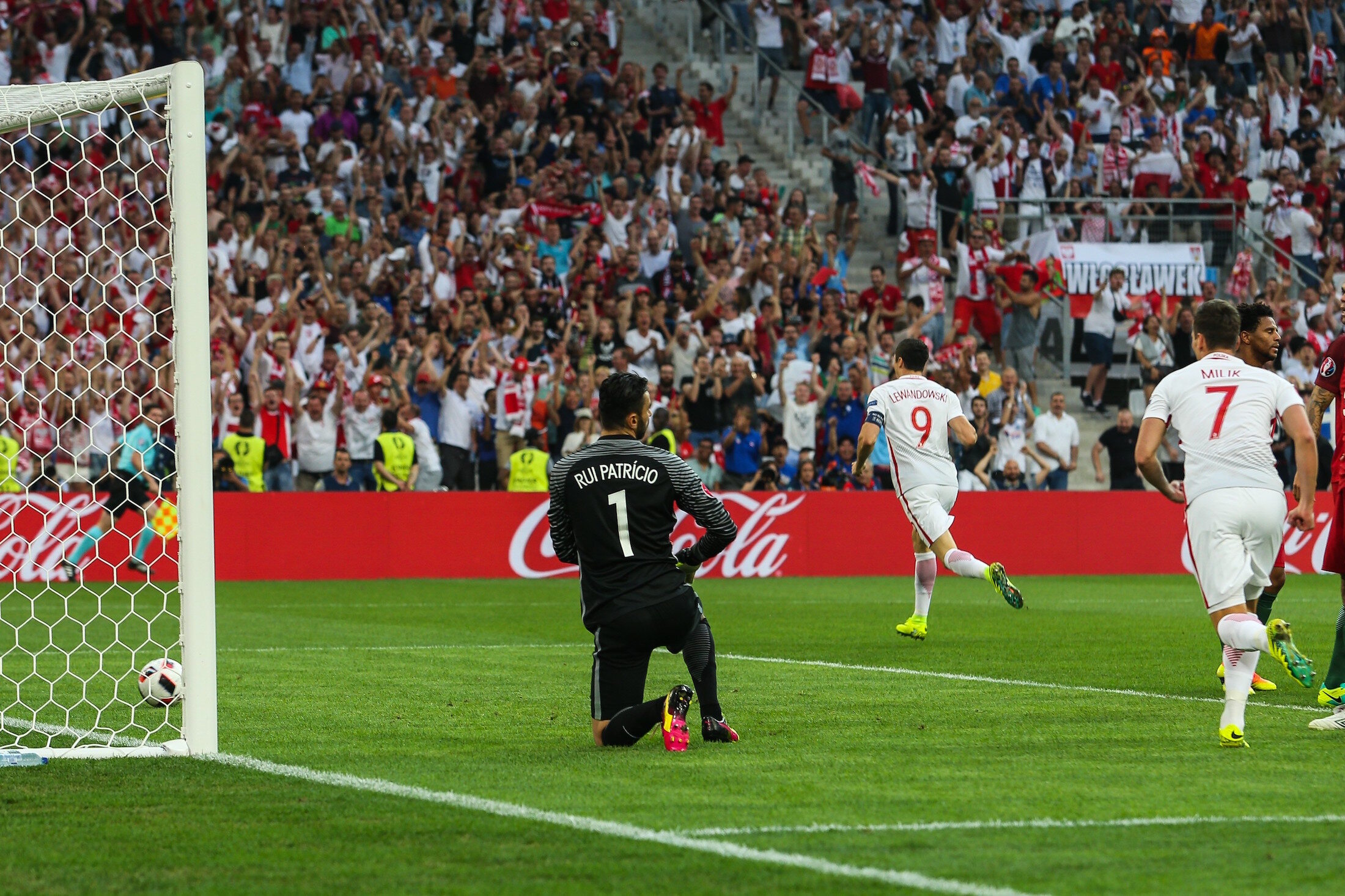 Kadr z meczu Polska - Portugalia