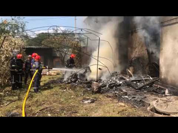 Kadr z nagrania akcji strażaków