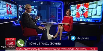 Kadr z opisywanego odcinka "W tyle wizji"