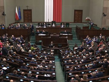 Kadr z posiedzenia Sejmu (11 stycznia 2023)