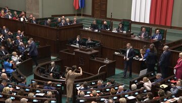 Kadr z posiedzenia Sejmu (24 maja)