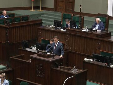 Kadr z posiedzenia Sejmu (25 maja)