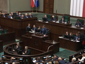 Kadr z posiedzenia Sejmu (25 stycznia)