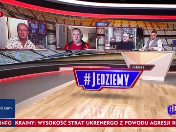 Kadr z programu „#Jedziemy” w TVP Info