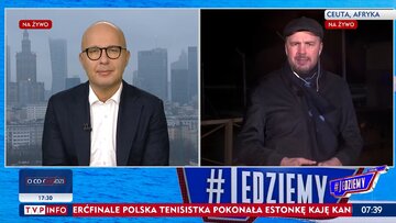 Kadr z programu „#Jedziemy” w TVP Info