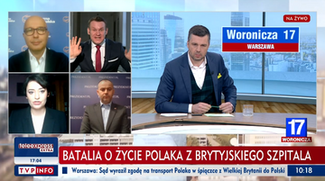 Kadr z programu „Woronicza 17” na antenie TVP Info