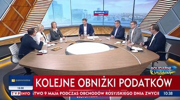 Kadr z programu „Woronicza 17” na antenie TVP Info