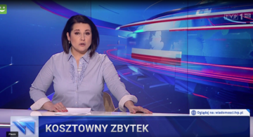 Kadr z wydania „Wiadomości” TVP