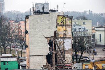 Kamienica na poznańskim Dębcu po wybuchu