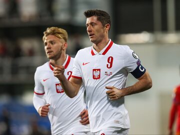 Kamil Jóźwiak i Robert Lewandowski