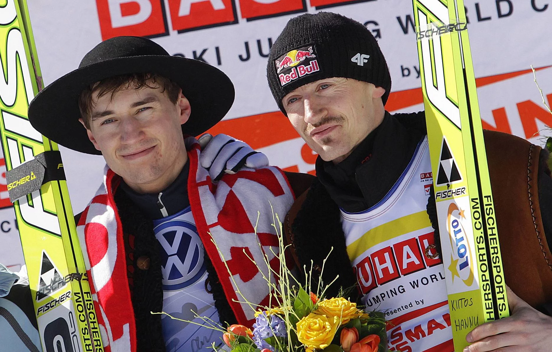 Kamil Stoch i Adam Małysz w 2011 roku