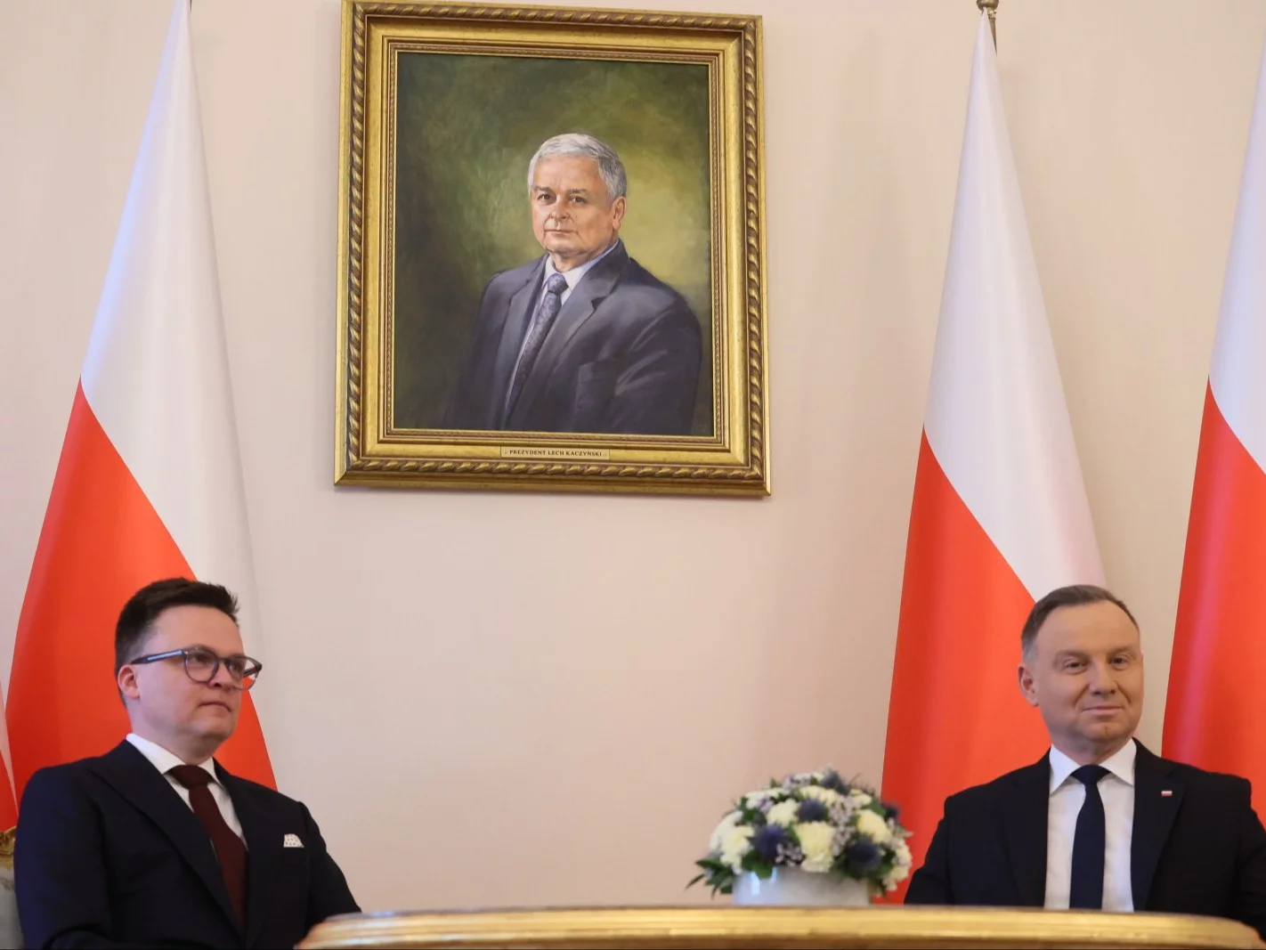 Szymon Hołownia i Andrzej Duda