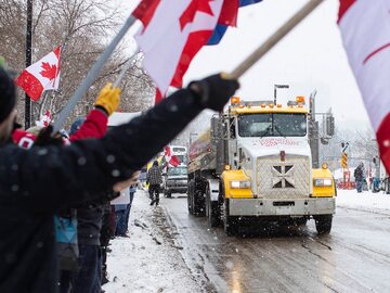 Kanada. „Konwój wolności” – protest kierowców ciężarówek