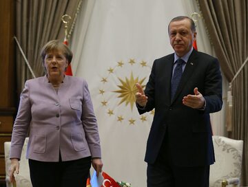 Kanclerz Angela Merkel i prezydent Turcji Recep Tayyip Erdogan