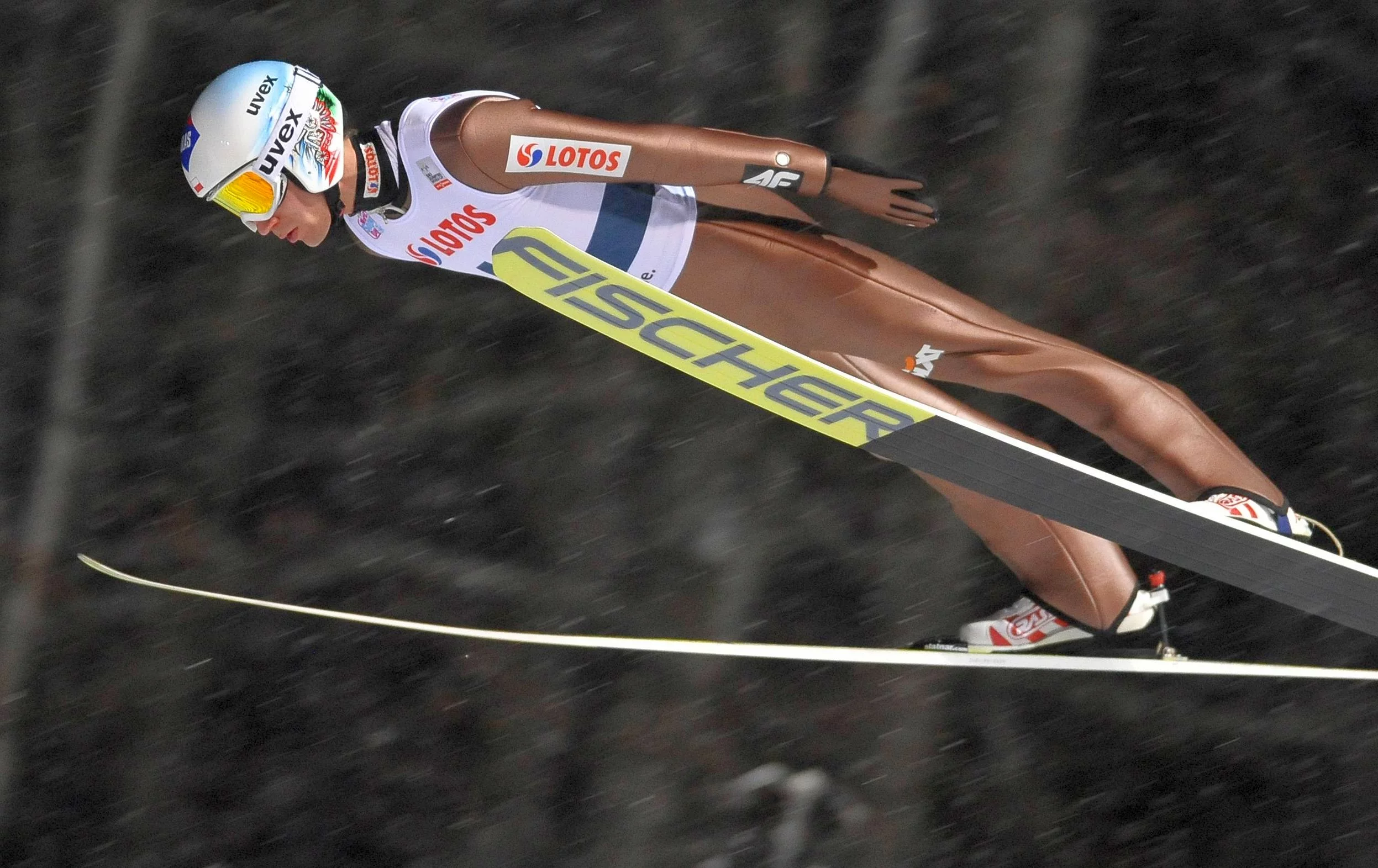 Kamil Stoch podczas konkursu w Wiśle