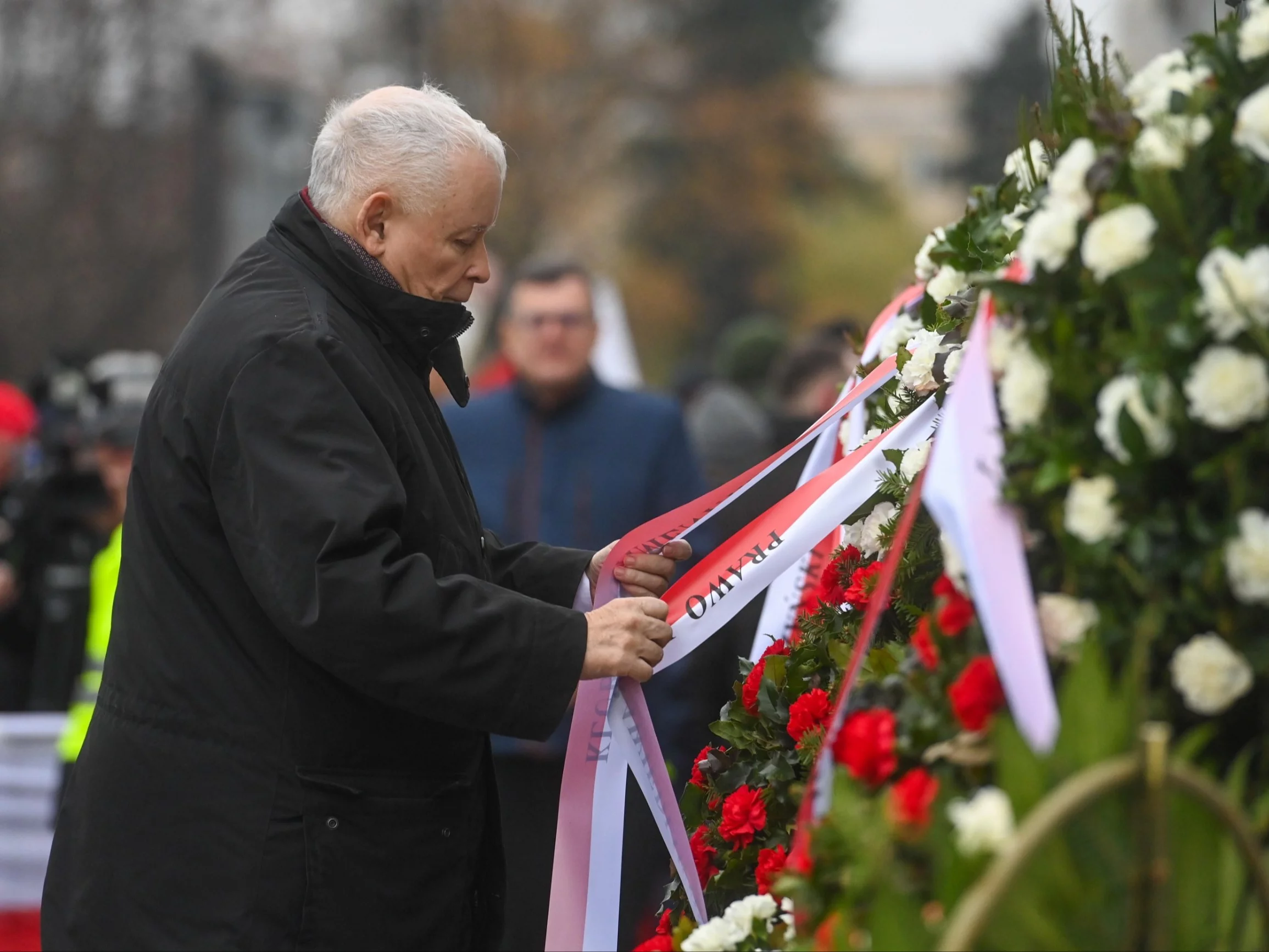 Jarosław Kaczyński podczas miesięcznicy smoleńskiej