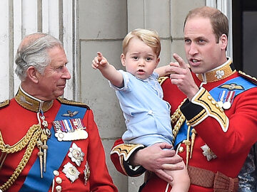 Karol i William w Pałacu Buckingham w 2015 roku