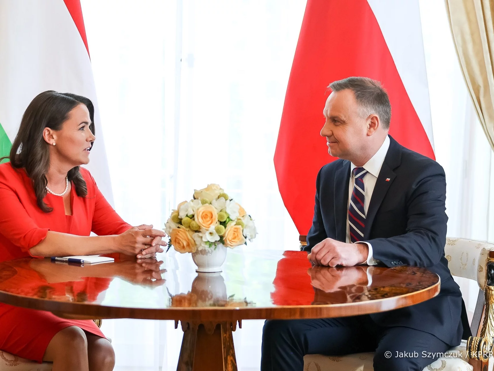 Katalin Novak i Andrzej Duda