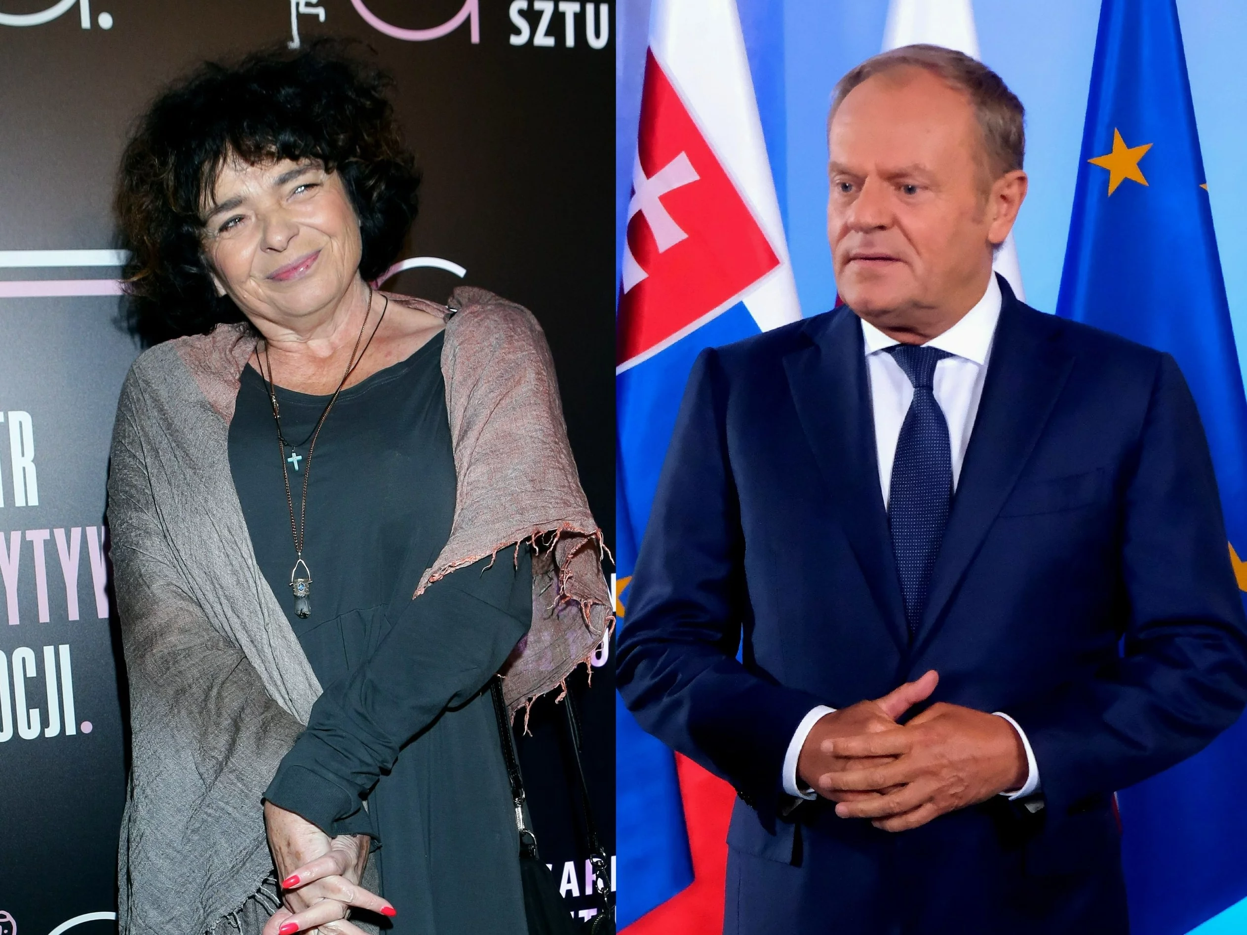 Katarzyna Grochola i Donald Tusk