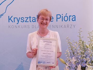 Katarzyna Pinkosz laureatką w konkursie Kryształowe Pióra za artykuł o nadciśnieniu u nastolatków