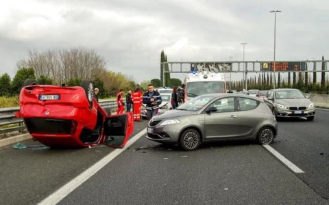 Wypadek na autostradzie