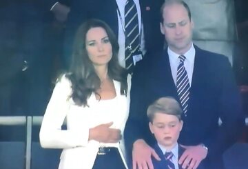 Kate, William i George na trybunach Wembley po przegranej Anglików