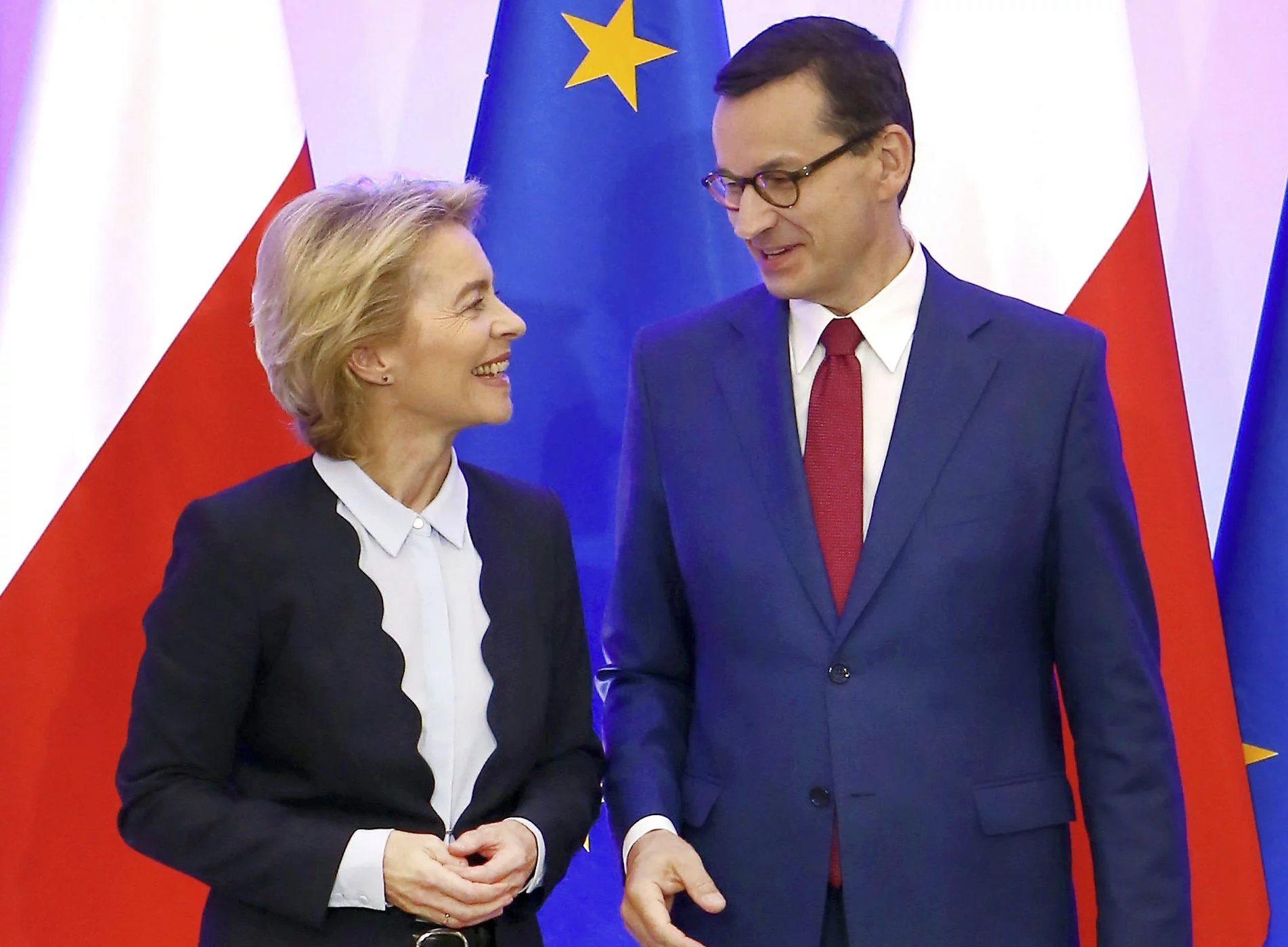 Ursula von der Leyen i Mateusz Morawiecki