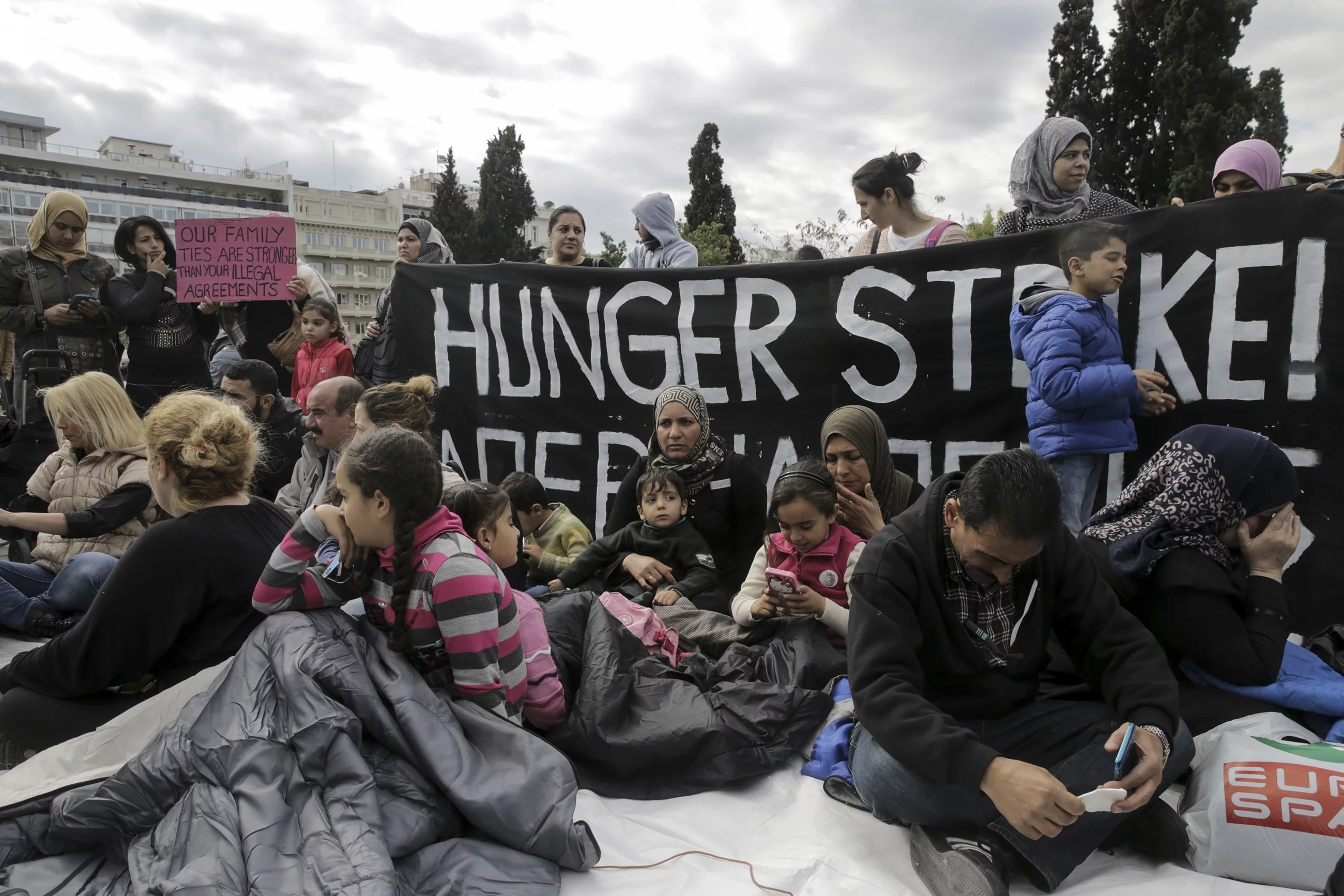 Protest uchodźców w Grecji