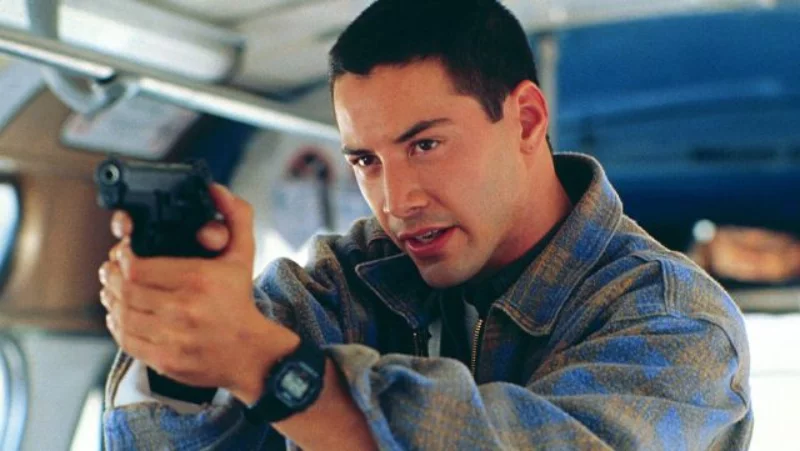 Keanu Reeves w filmie „Speed - niebezpieczna prędkość” (1994)