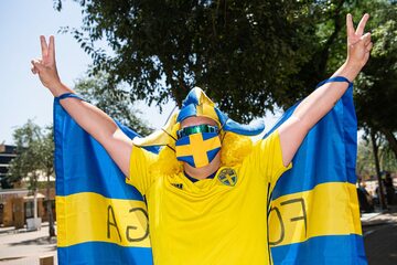 Kibic Szwecji podczas Euro 2020