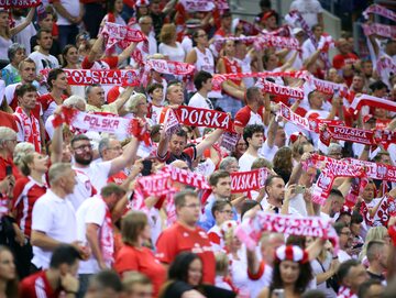 Kibice podczas meczu reprezentacji Polski w siatkówce