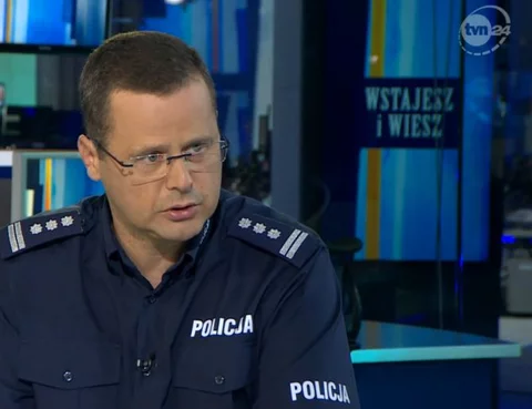Insp. Mariusz Sokołowski, rzecznik Komendy Głównej Policji (fot. TVN24/x-news)