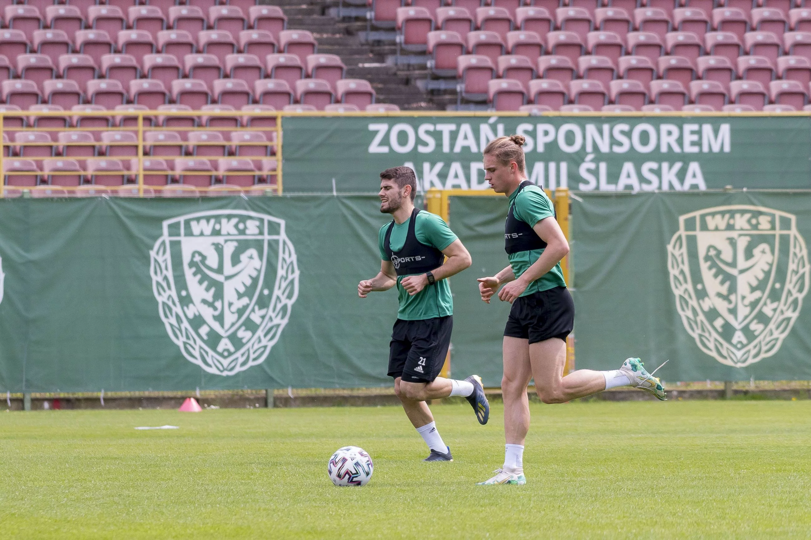 Trening piłkarzy Śląska Wrocław