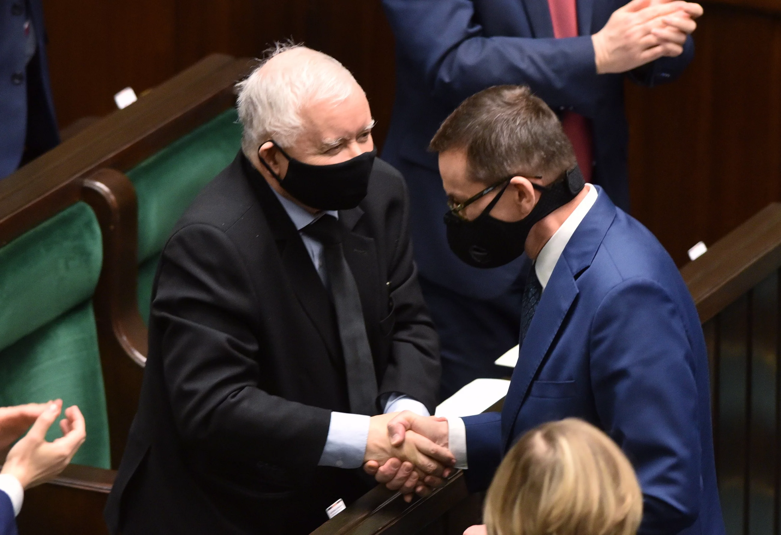 Premier Mateusz Morawiecki i prezes PiS Jarosław Kaczyński