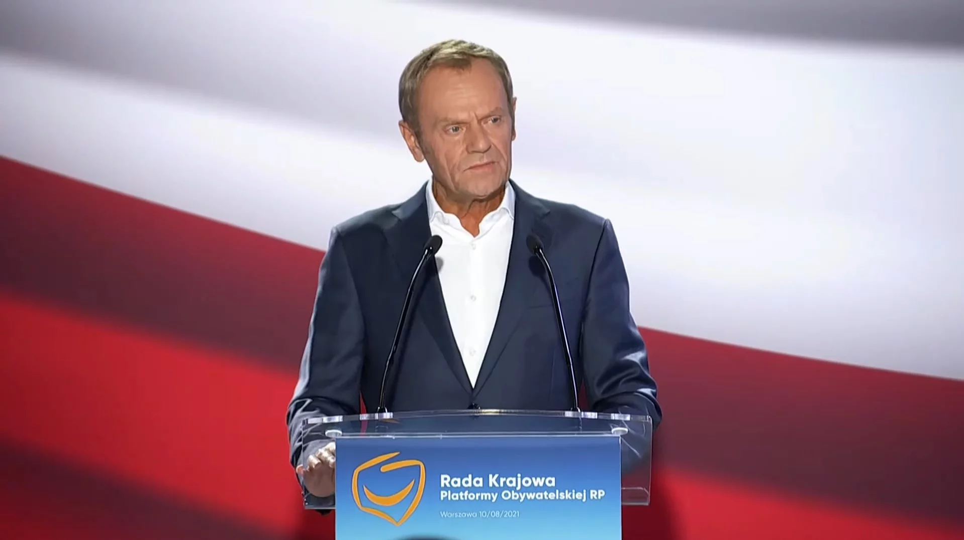 Donald Tusk na Radzie Krajowej PO