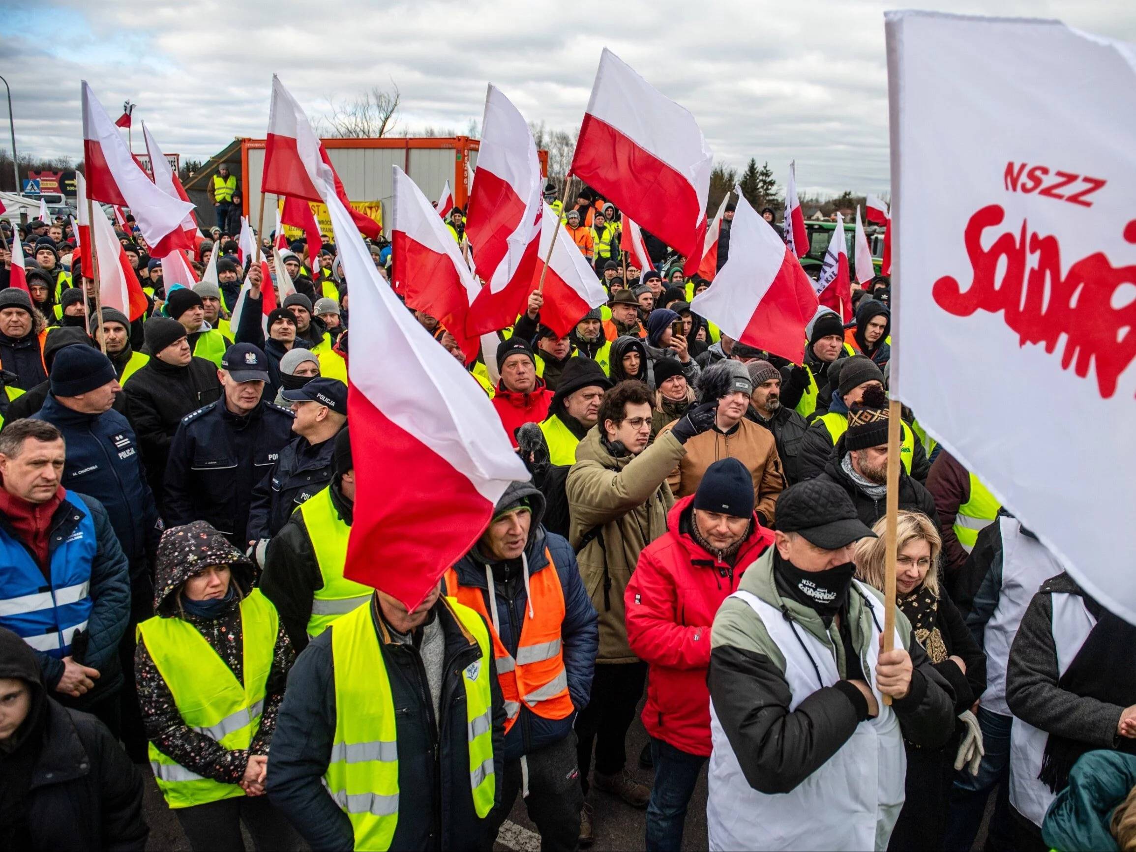 Niedzielny protest rolników w Dorohusku