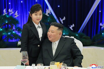 Kim Dzong Un i jego córka Kim Dzu Ae