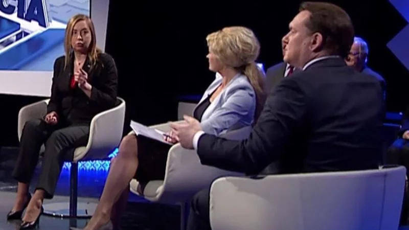 Hanna Gill-Piątek, Karolina Pawliczak i Dominik Tarczyński