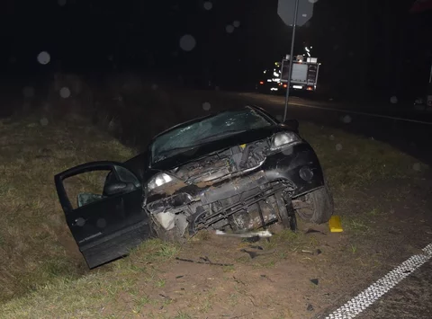 Wypadek samochodu, prowadziła pijana kobieta