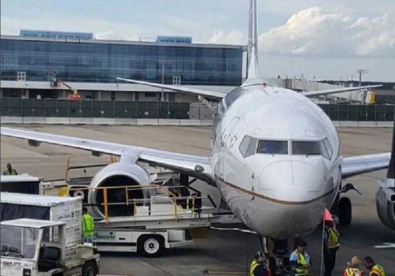 Samolot na lotnisku w Houston