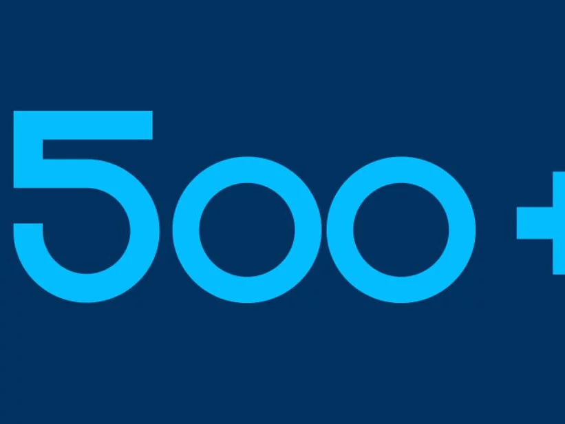 500+