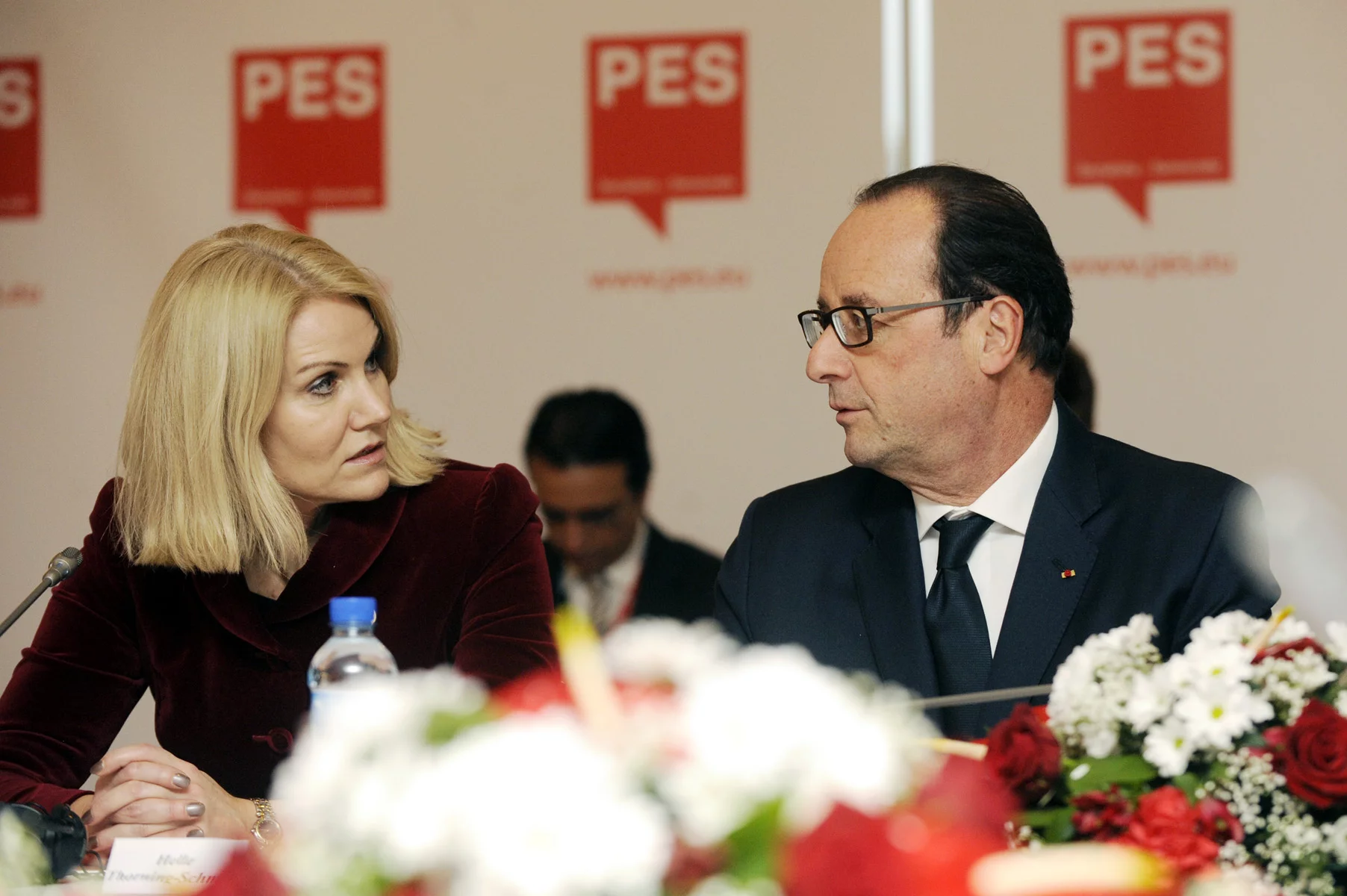 Francois Hollande oraz Helle Thorning-Schmidt