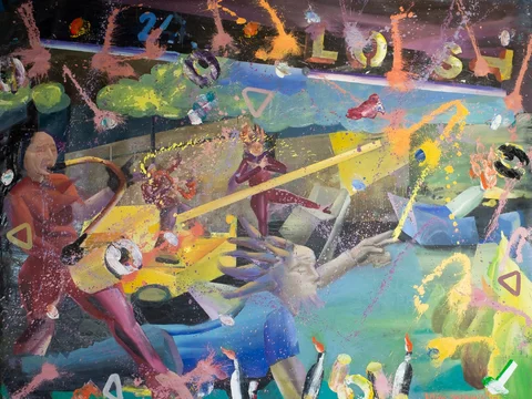 Rafał Chojnowski, LOST, 155x200 cm, 2022, olej na płótnie