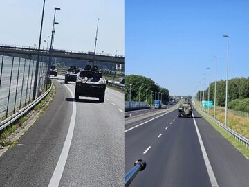 Kolumny wojskowych pojazdów na polskich drogach