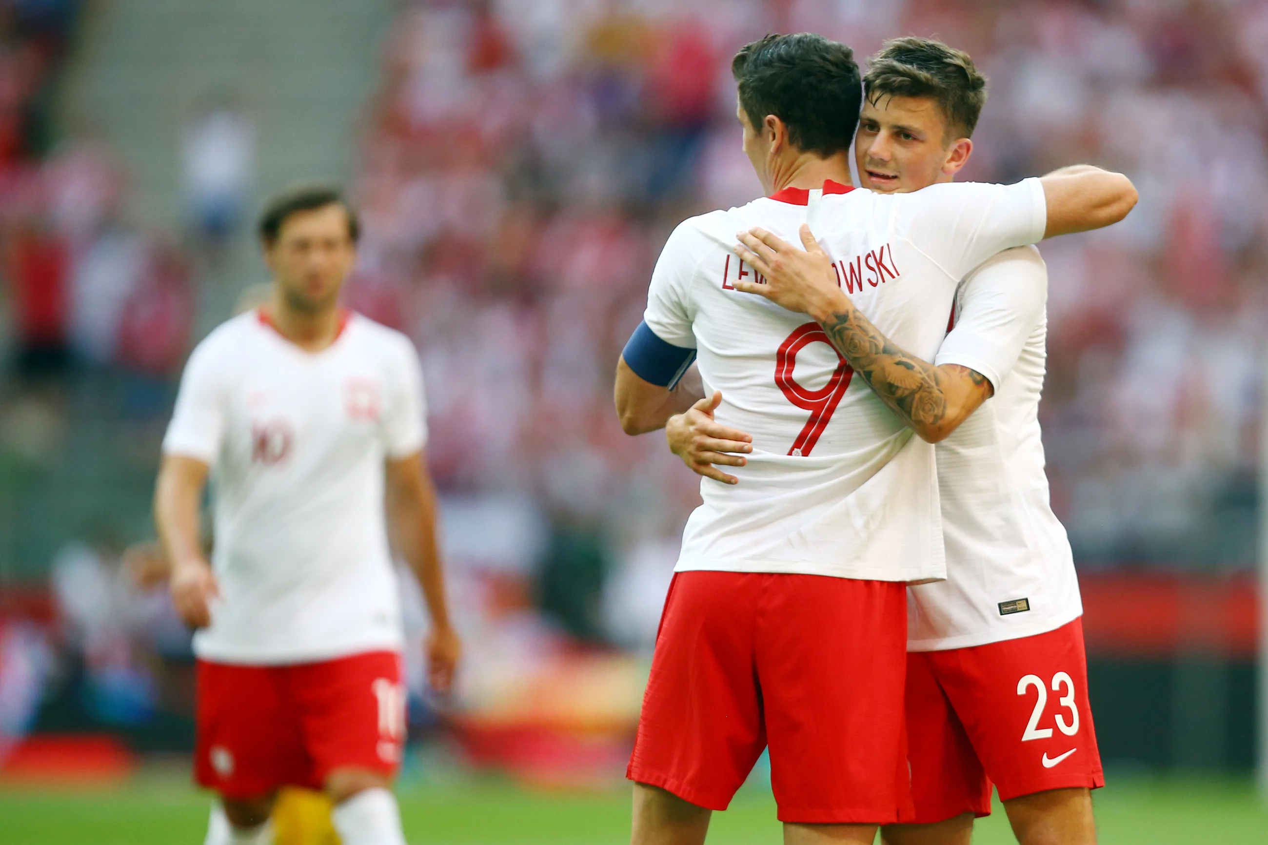 Robert Lewandowski i Dawid Kownacki