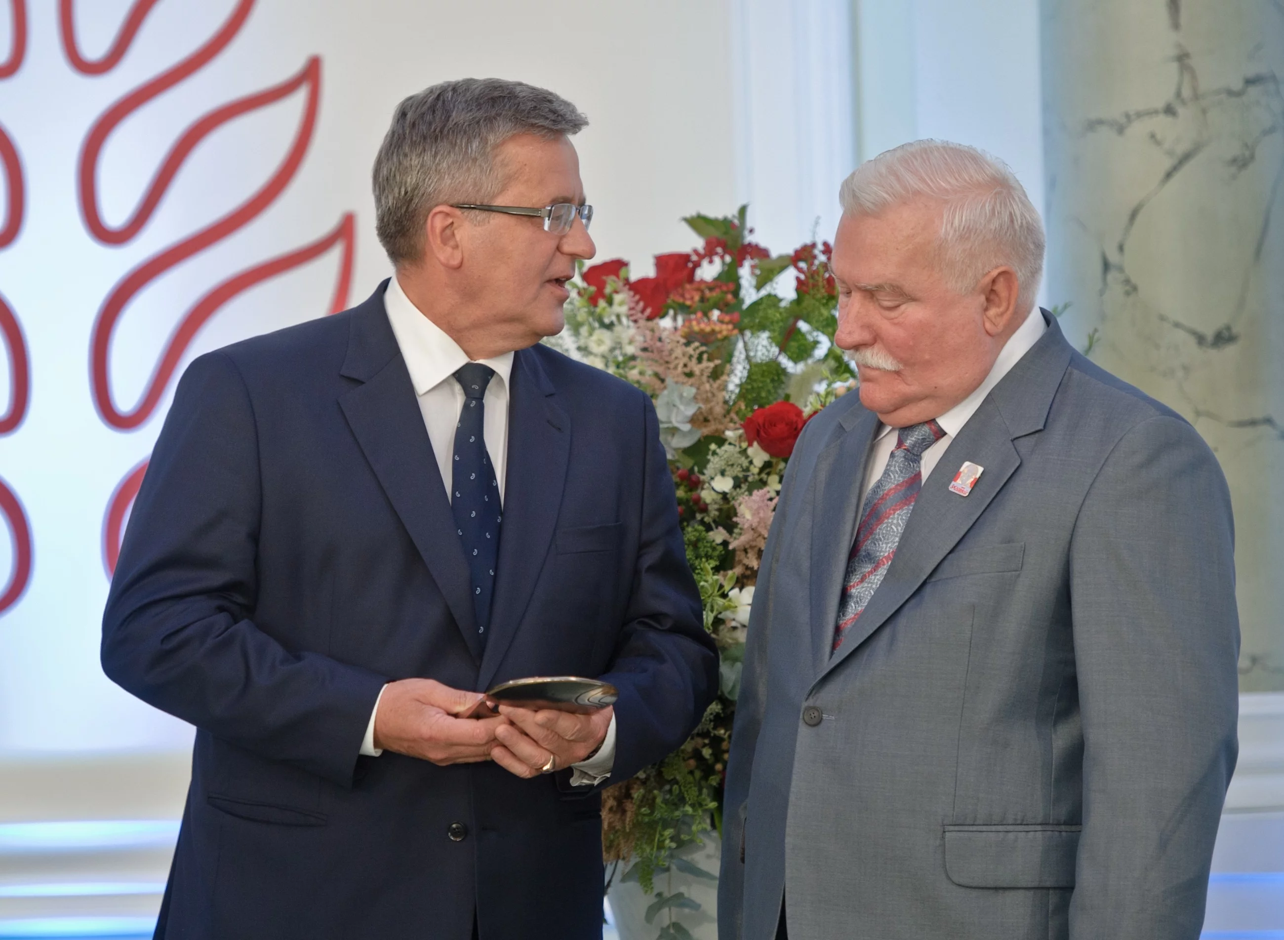 Bronisław Komorowski i Lech Wałęsa