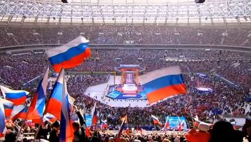 Koncert na stadionie w Moskwie w marcu ubiegłego roku
