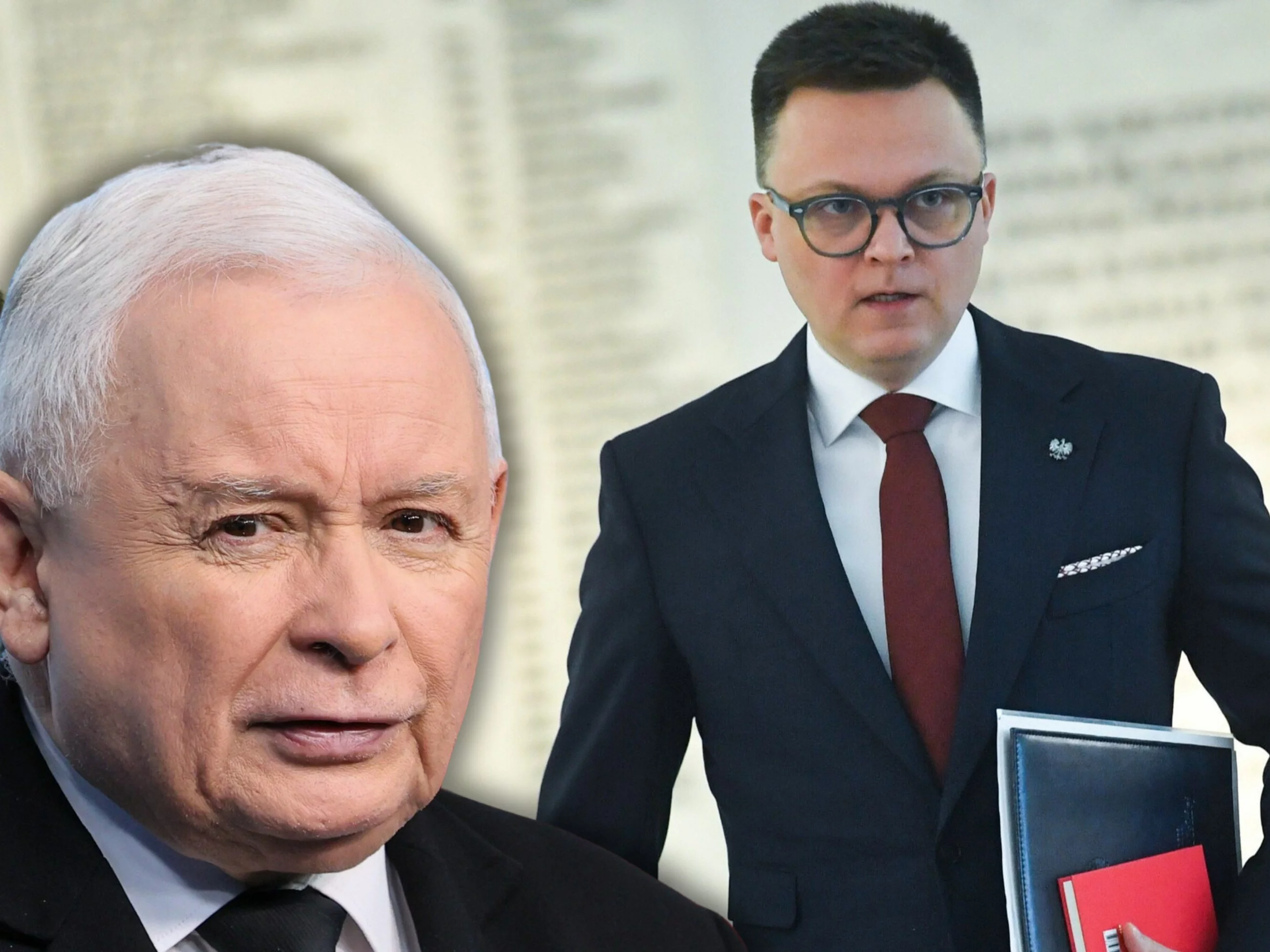 Jarosław Kaczyński i Szymon Hołownia