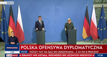 Konferencja Mateusza Morawieckiego i Angeli Merkel